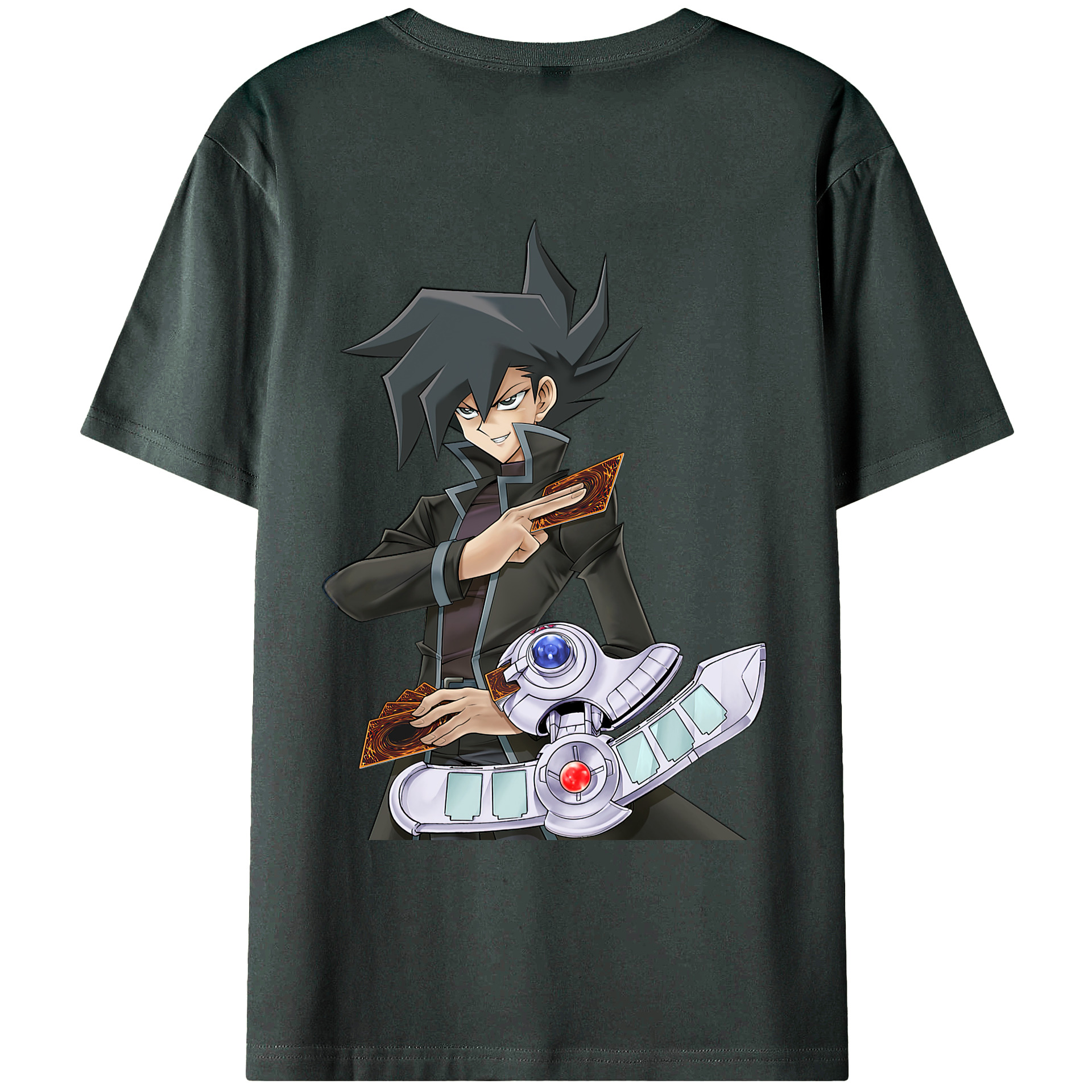 （画像用） 遊☆戯☆王 Yu-Gi-Oh! 綿100％ メンズ半袖Tシャツ（バックプリント） 通気性